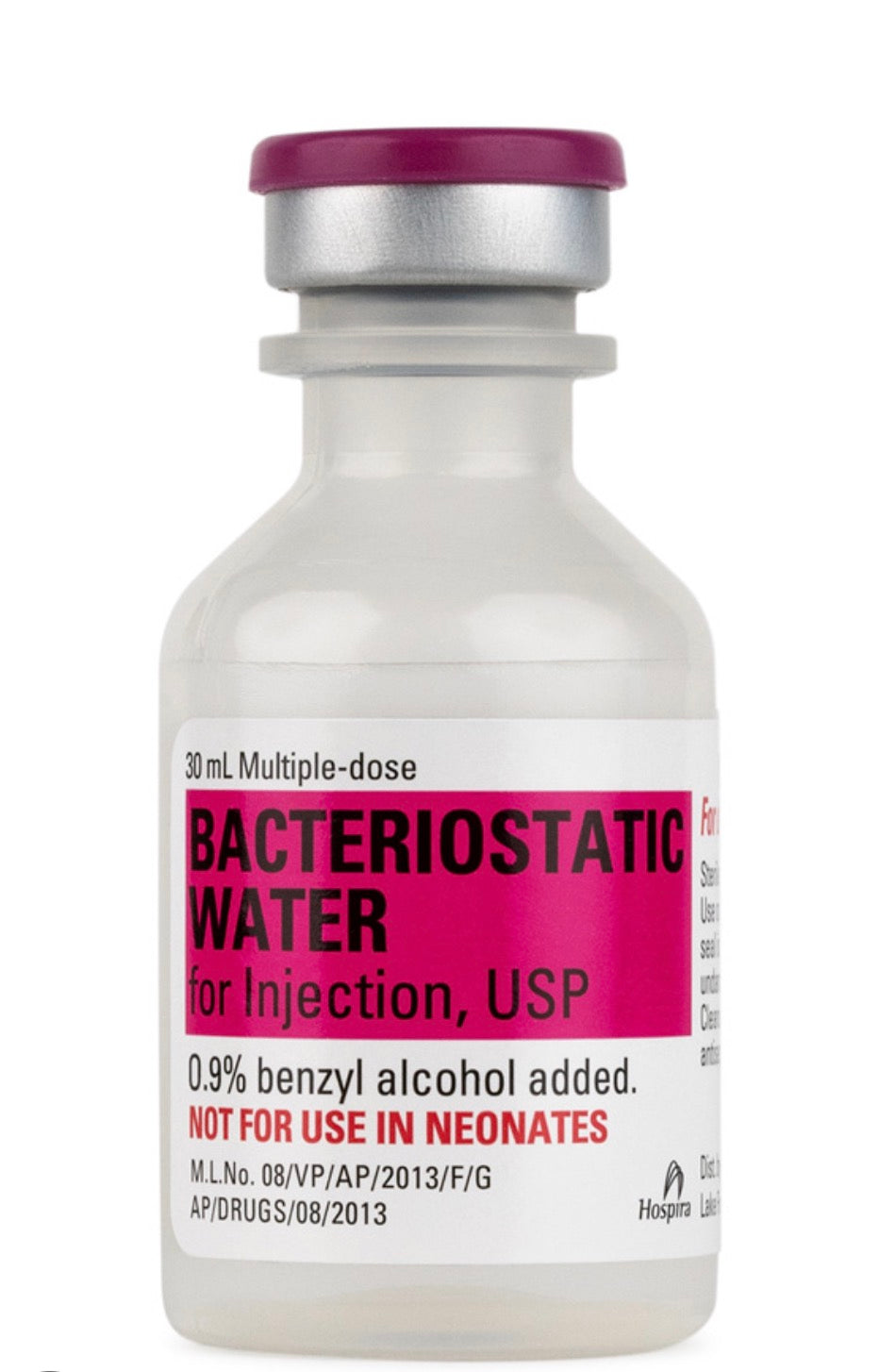 Hospira Bacteriostatic Water - Single Sealed Vial
